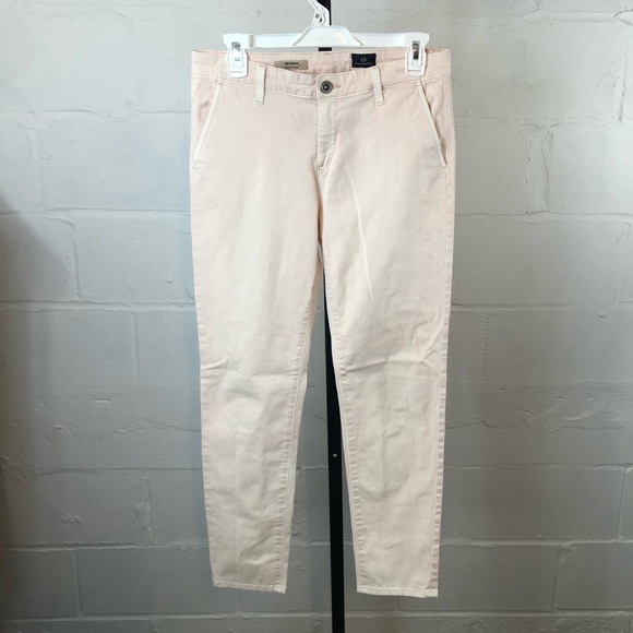 AG Adriano Goldschmied Triston Tailored Trouser Size 27R Pigment Pink #i6 - Picture 2 of 10